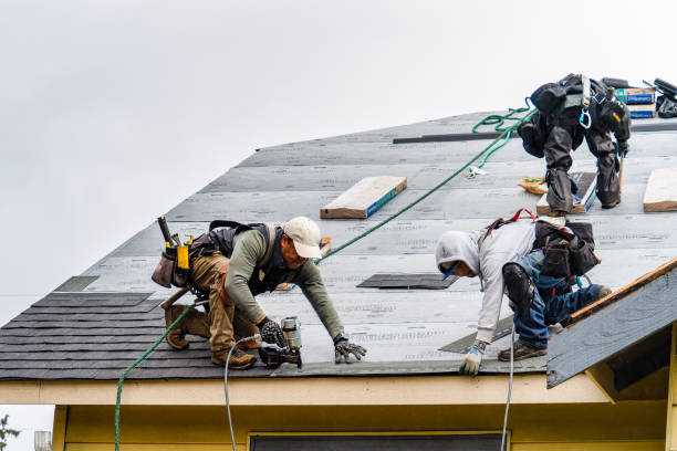 Professional Gutter Installation technician working in Roseland, FL